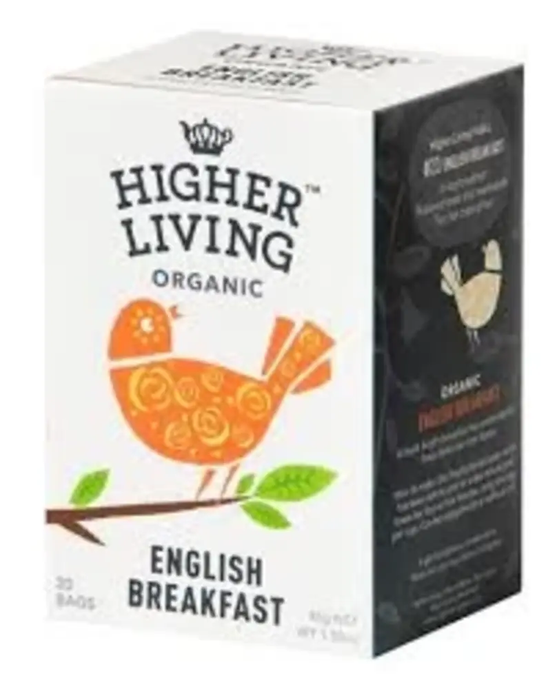 Higher Living Organic English Breakfast Tea 40g 20 Bags